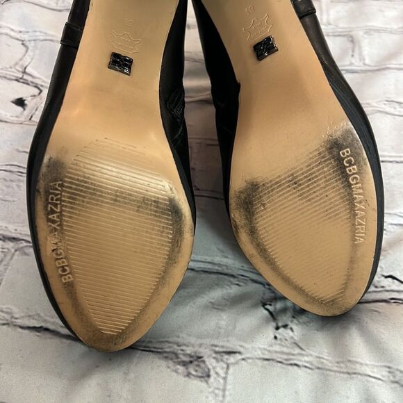 BCBG maxazria black leather ankle boots - Picture 11 of 13